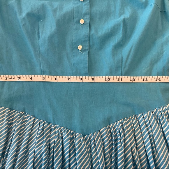 🩵 Vintage Turquoise Dress L - Picture 9 of 10